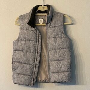 GAP Kids Heather Gray Puffer Vest
